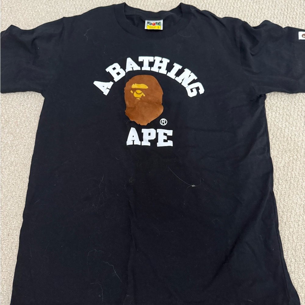 Bape Black Crew Neck Tee